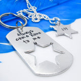 Always Come Home To Me Sheriff Keychain Set
