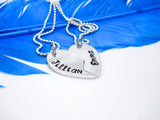 Best Friends Puzzle Necklace Heart Set - Flat Lay