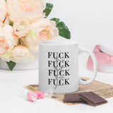 F*ck this White glossy mug