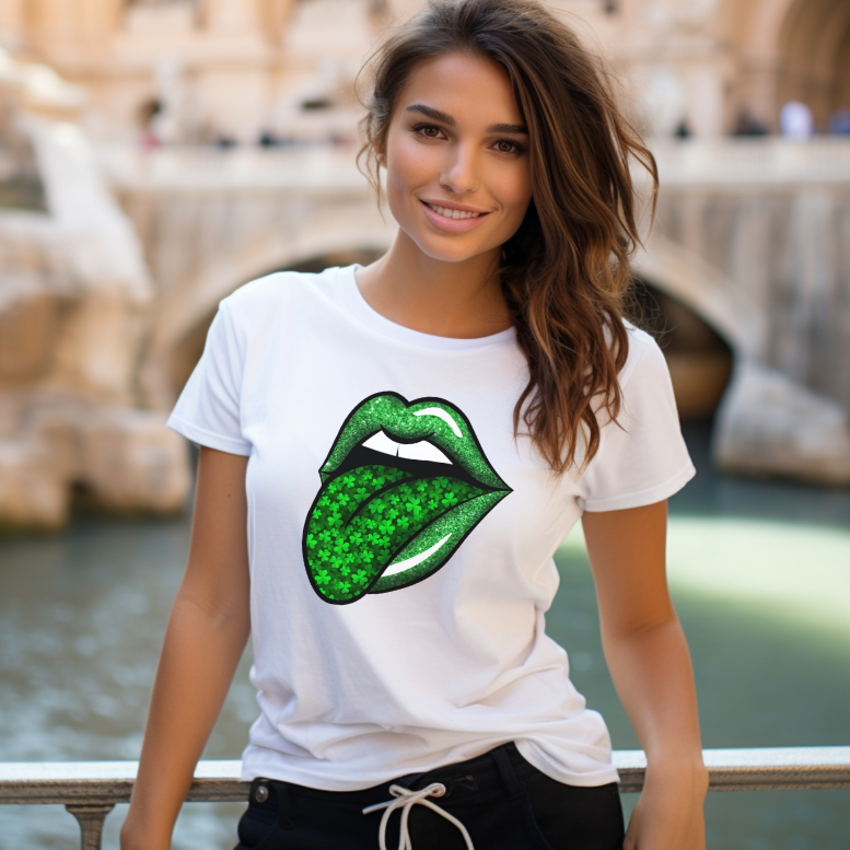 Lips and Tongue St. Patrick's Day T-Shirt