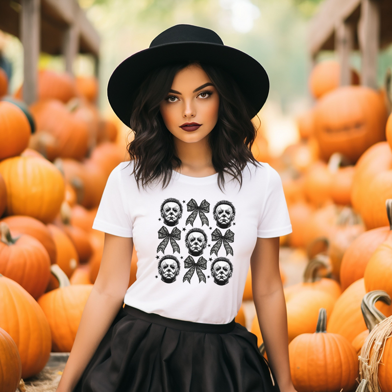 Coquette Michael Myers Halloween Graphic Tee