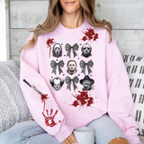 Halloween Blood Spatter Horror Friends Coquette Sweatshirt – Limited Edition
