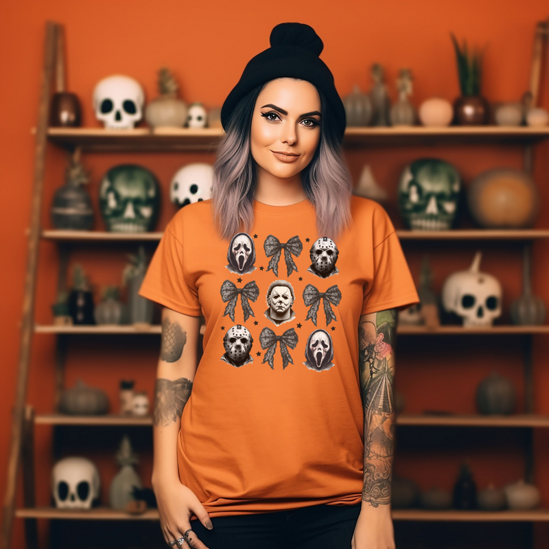 Coquette Horror Friends Halloween Graphic Tee