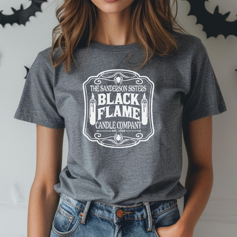 Sanderson Sisters Black Flame Candle Company Halloween Graphic Tee