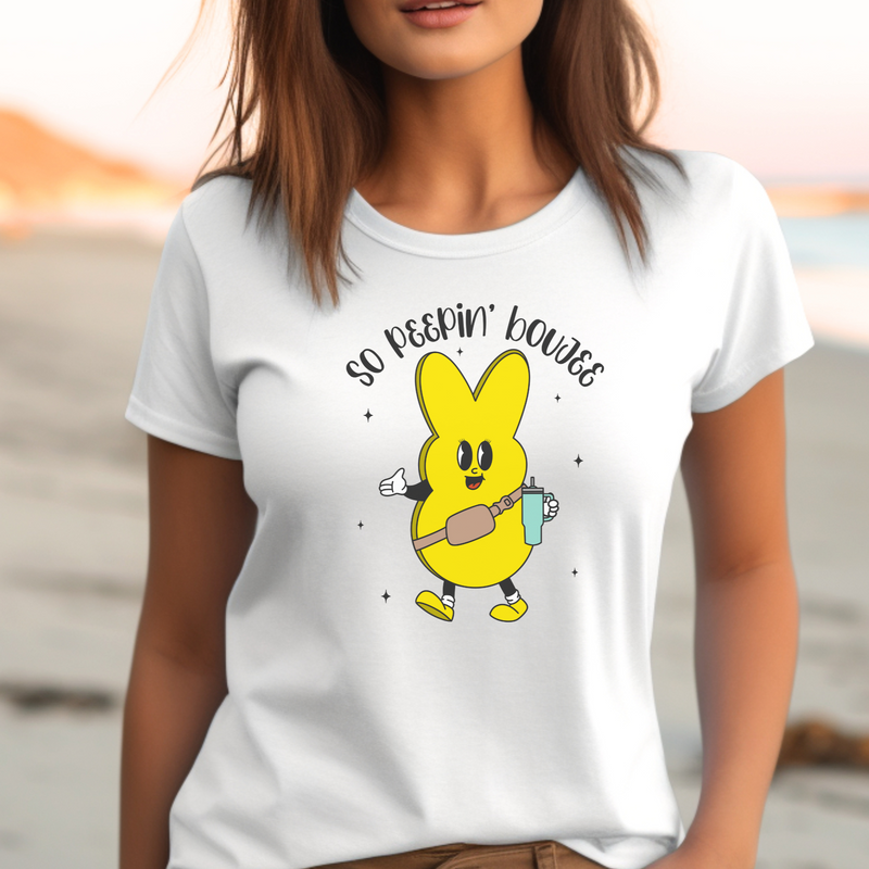 So peepin boujee t-shirt in yellow