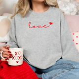 Love Valentine's Day Sweatshirt grey