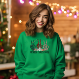 Merry Christmas Plaid Peace Signs Sweatshirt