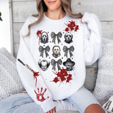 Halloween Blood Spatter Horror Friends Coquette Sweatshirt – Limited Edition