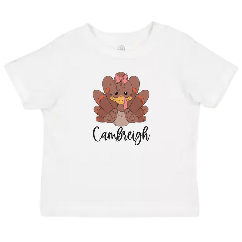 Girls’ Personalized Turkey Name Kids T-shirt