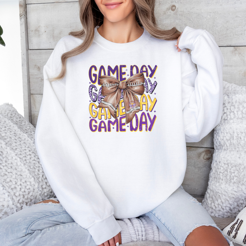 Game Day Bow Graphic Sweatshirt