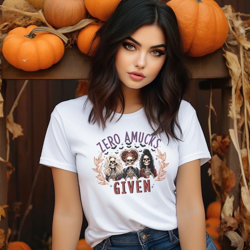 Zero Amucks Given Halloween Graphic Tee