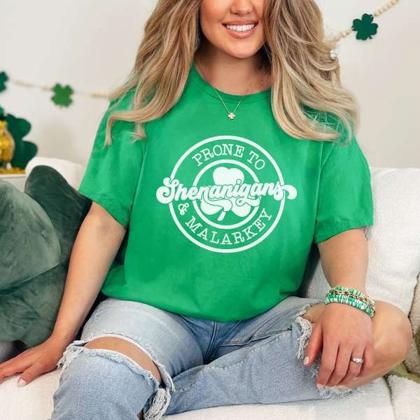 Prone to Shenanigans and Malarkey St. Patrick's Day T-Shirt