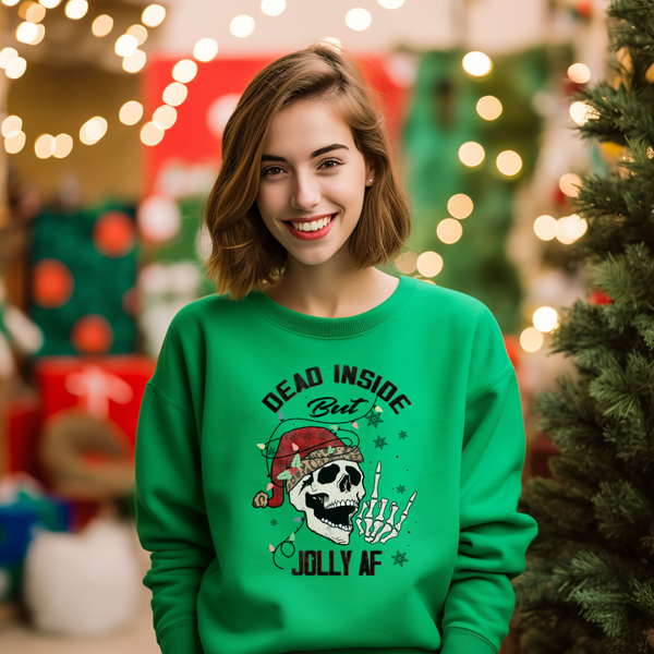 Dead Inside But Jolly AF Christmas Sweatshirt