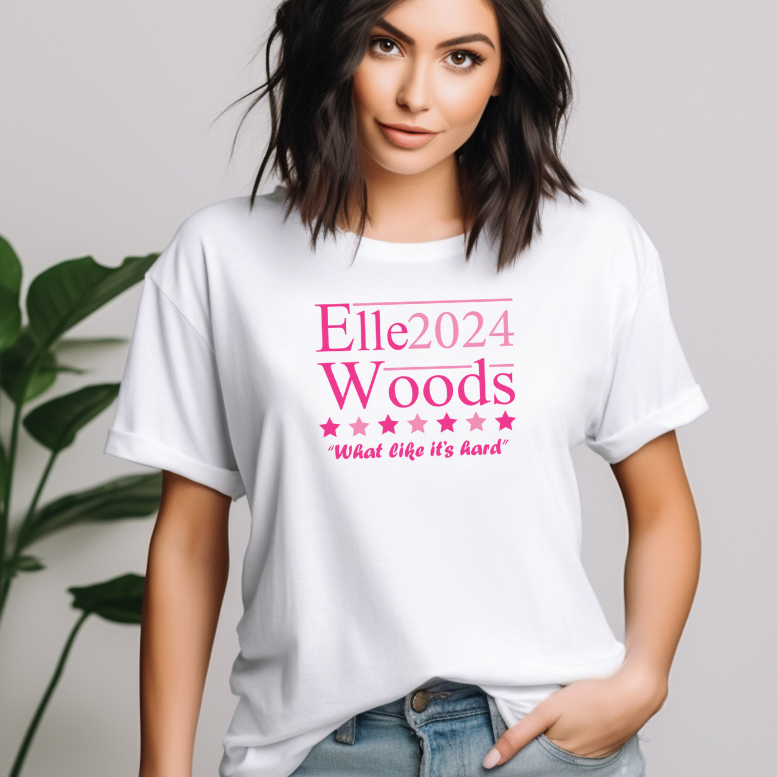 Elle Woods 2024 white t-shirt