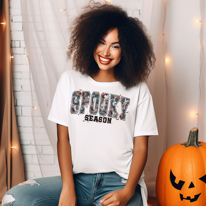 Horror Friends Spooky Season Halloween Graphic Tee