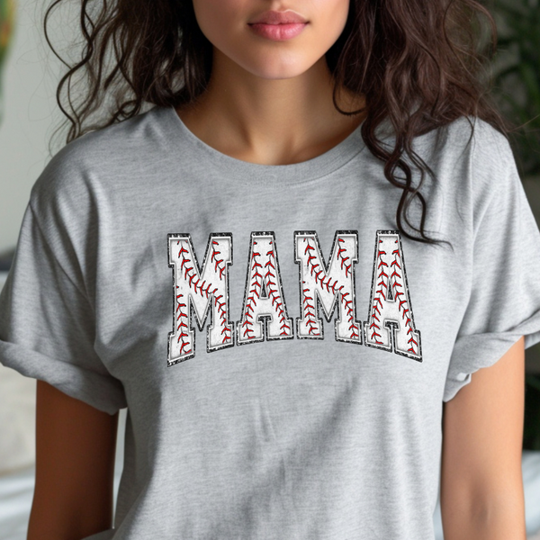 Baseball Mama T-Shirt in grey
