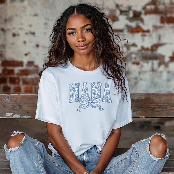 Blue Chinoiserie MAMA T-Shirt