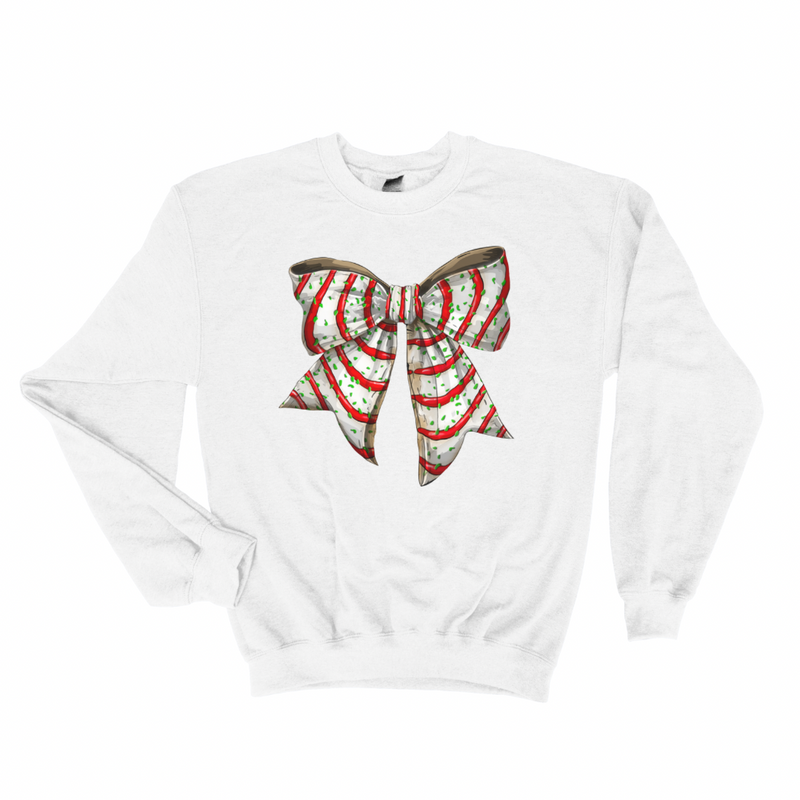 Snack Cake Bow Christmas Sweatshirt