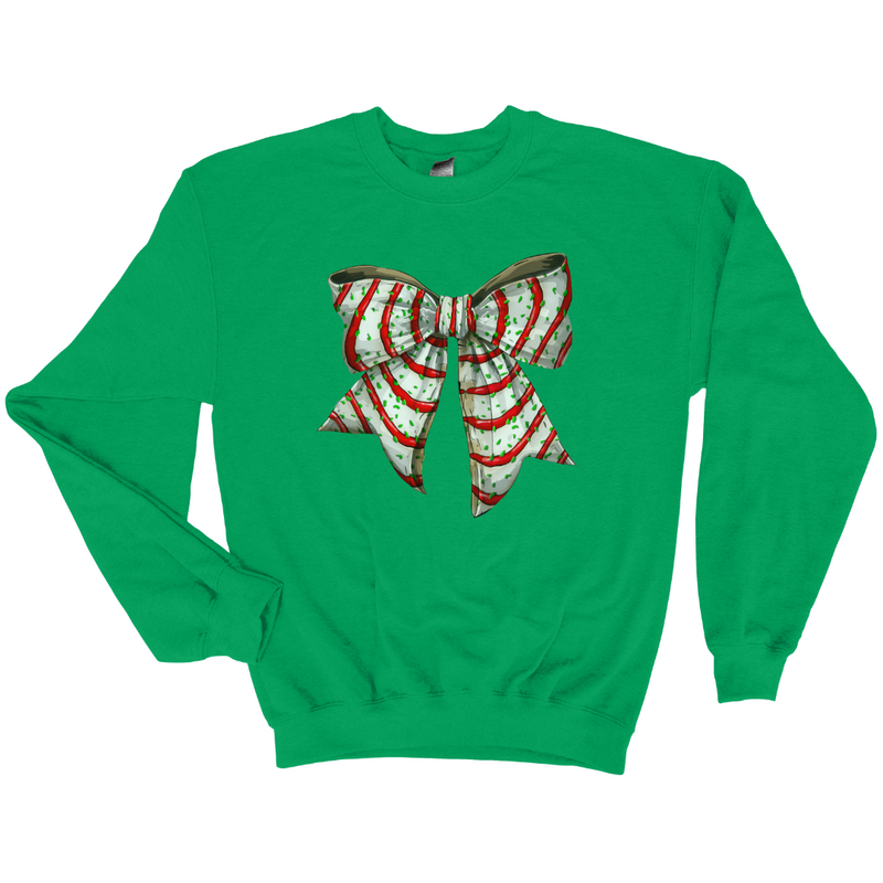 Snack Cake Bow Christmas Sweatshirt