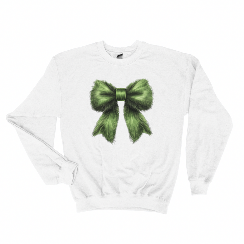 Mean Guy Green Bow Christmas Sweatshirt