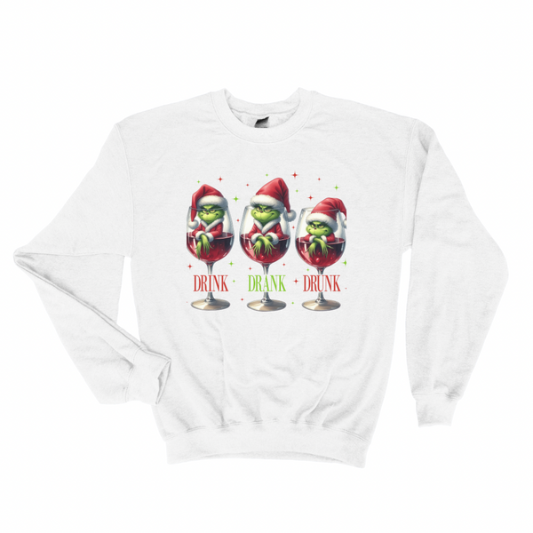 Drink Drank Drunk Mean One Christmas sweatshirt