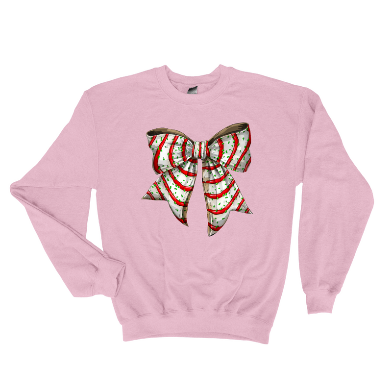 Snack Cake Bow Christmas Sweatshirt