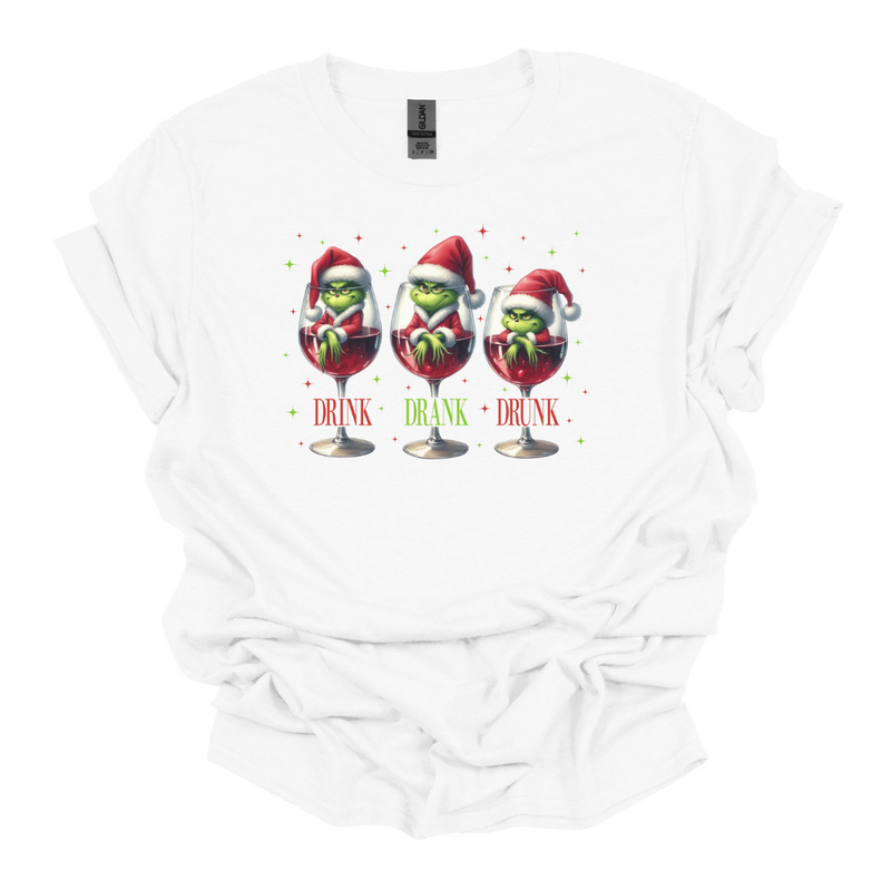 Drink Drank Drunk Mean One Christmas T-Shirt