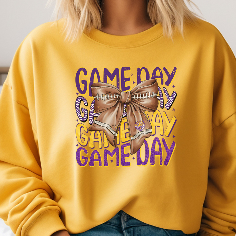 Game Day Bow Graphic Sweatshirt