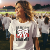 Game Day T-Shirt – Sporty Graphic Tee for Baseball Moms black red grey graphic