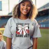 Game Day T-Shirt – Sporty Graphic Tee for Baseball Moms grey