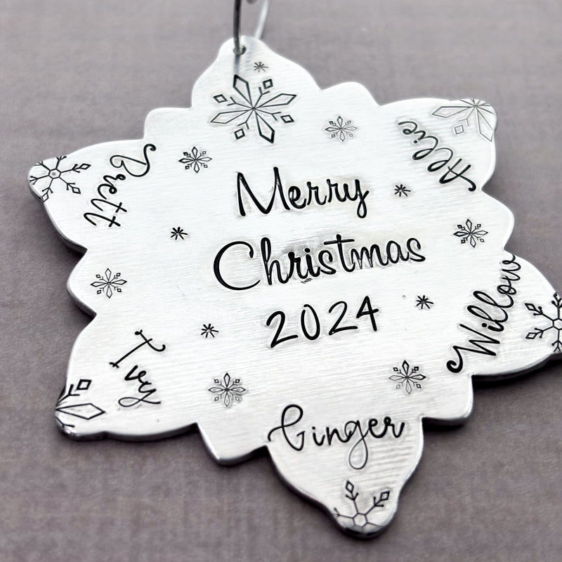 Personalized Snowflake Christmas Ornament, Snowflake #2