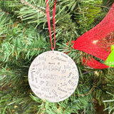 Large family ornament, Merry Christmas