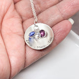 Cupped Personalized Mother’s Necklace with Kids’ Names