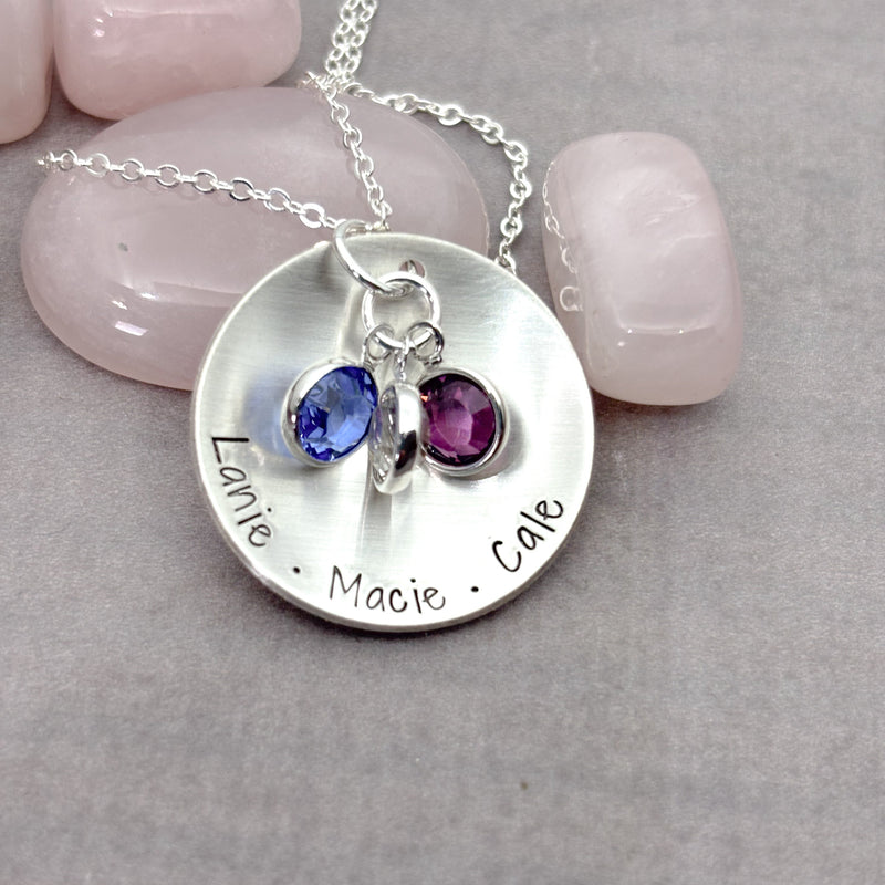 Cupped Personalized Mother’s Necklace with Kids’ Names