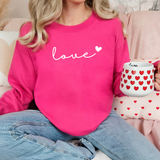 Love Sweatshirt Hot Pink