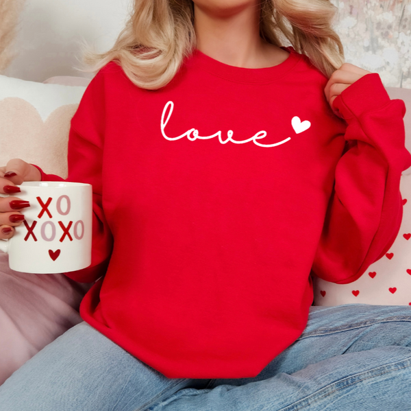 Love Sweatshirt Red