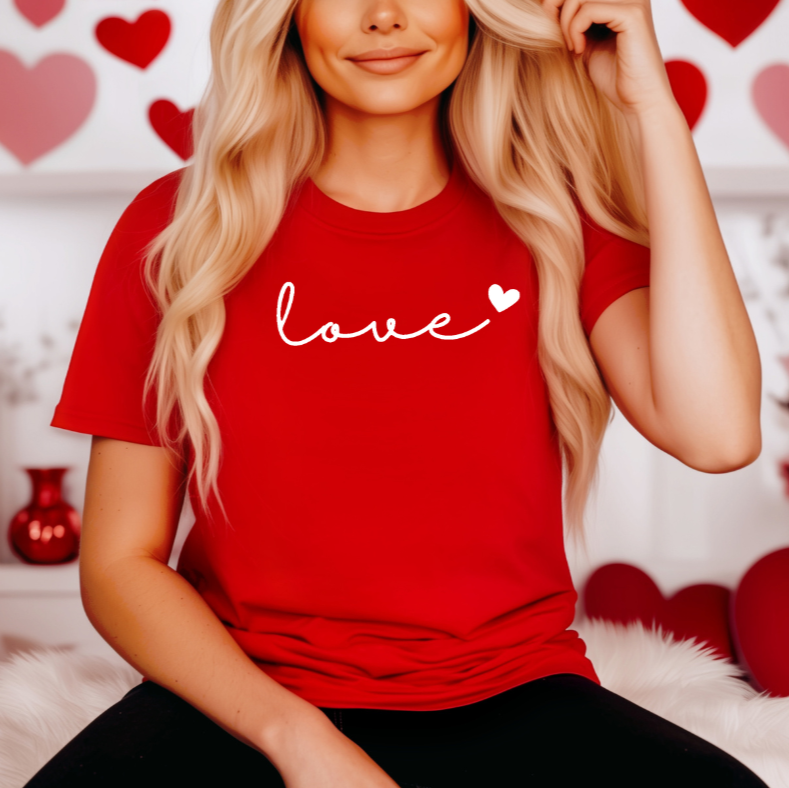 Love T-Shirt | Valentine's Day Tee | Red