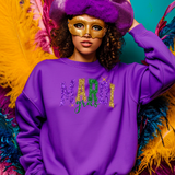 Purple Mardi Gras sweatshirt