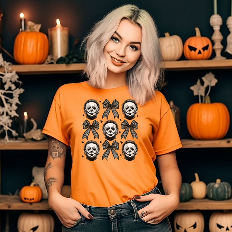 Coquette Michael Myers Halloween Graphic Tee