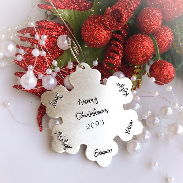 Personalized Snow Flake Christmas Ornament