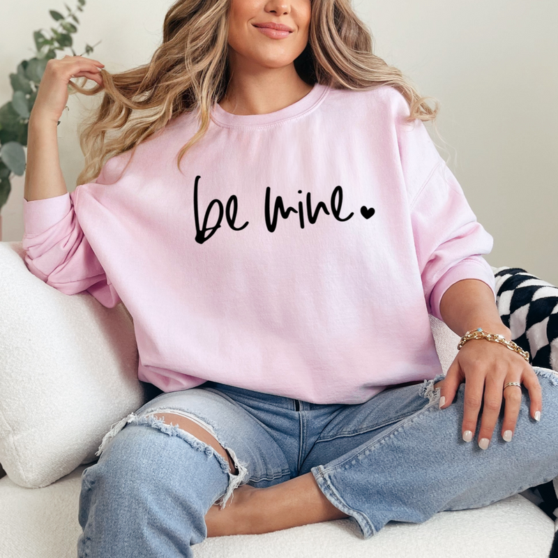 Be Mine Valentine sweatshirt light pink