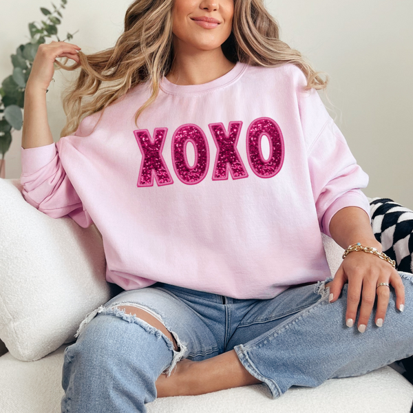 Pink XOXO Valentine's Day sweatshirt