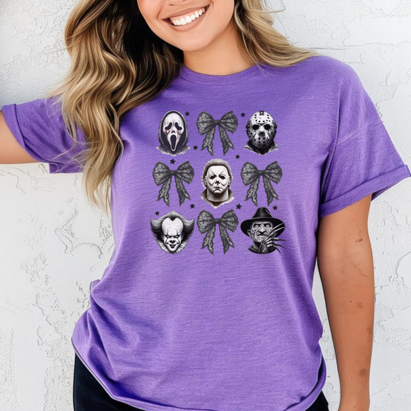 Coquette Horror Friends Halloween Graphic Tee Version 2