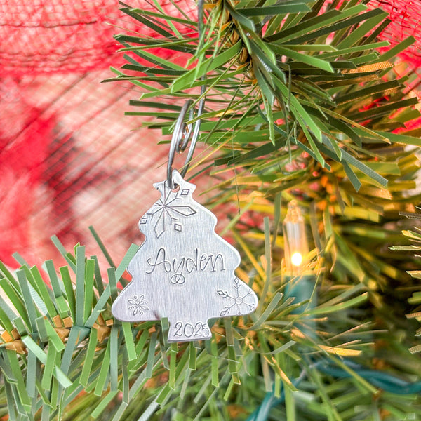 Personalized Christmas Tree Ornament, Small Name Ornament