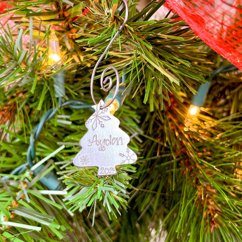 Personalized Christmas Tree Ornament, Small Name Ornament
