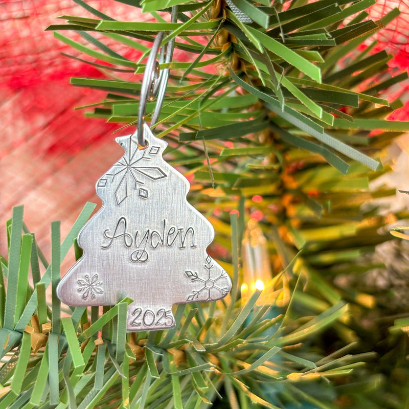 Personalized Christmas Tree Ornament, Small Name Ornament