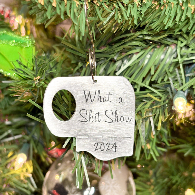 What a Shit Show Christmas Ornament, Toilet Paper Ornament