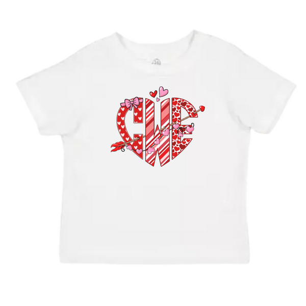 Personalized Valentine’s Day Monogram T-Shirt