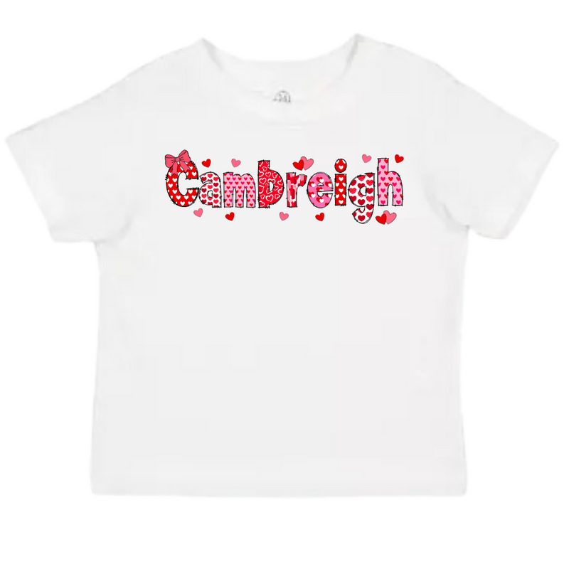 Simple Personalized Valentine's Day name shirt