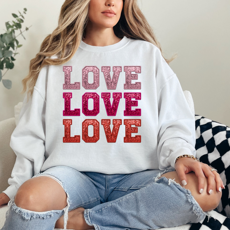 Love Love Love Valentine's Day sweatshirt